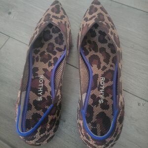 Rothy's Brown and Black Leopard Flats